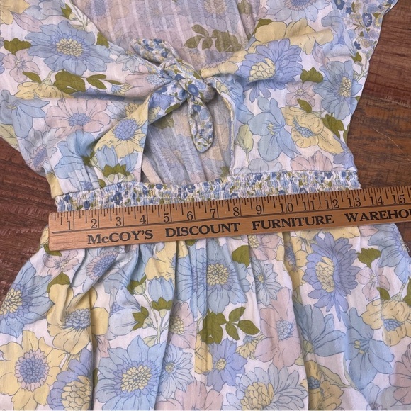 American Eagle Large Tall Floral Cut-Out Tie-Front Romper Beach summer - Picture 7 of 14